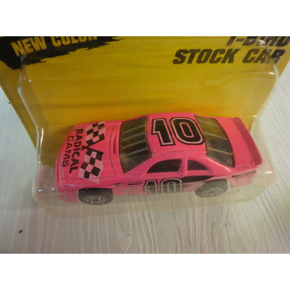 Matchbox #7 T-bird Stock car pink black white checkered flags 1994 New old stock